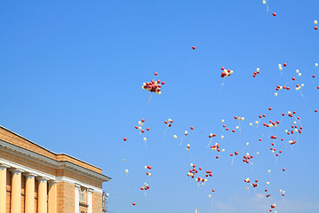 Image showing air balls in blue sky