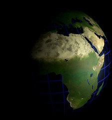 Image showing Globe Natural Color Africa Focus for Alphal Channel Search for Image 4783