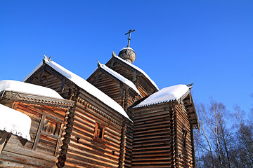 Image showing wooden chapel on celestial background