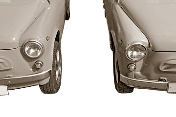 Image showing retro cars on white background