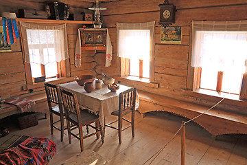 Image showing interior of the old wooden building