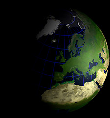 Image showing Globe Natural Color European Focus for Alphal Channel Search for Image 4784