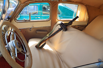 Image showing interior retro car