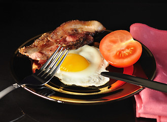 Image showing egg and bacon 