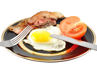 Image showing egg and bacon