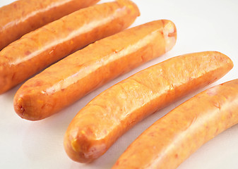 Image showing sausages with cheese