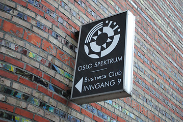 Image showing Oslo Spektrum entrance sign