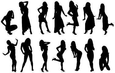 Image showing  collection silhouette  women