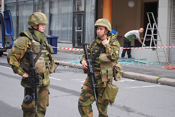 Image showing Soldiers in central Oslo