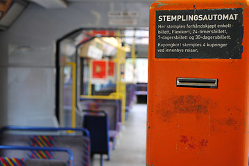 Image showing Ticket machine in a tram