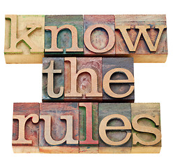 Image showing know the rules