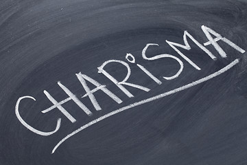Image showing charisma word on blackboard