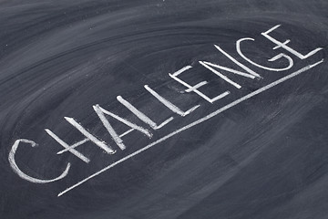 Image showing challenge word on blackboard