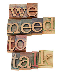 Image showing we need to talk request