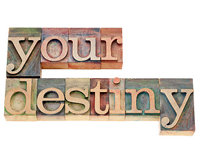 Image showing your destiny in letterpress type