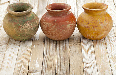 Image showing rustic clay pots