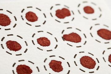 Image showing blood spot self test