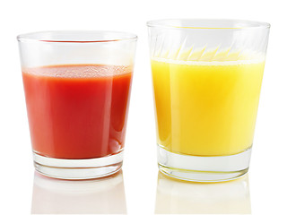 Image showing tomato and orange juice