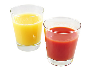 Image showing tomato and orange juice