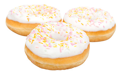 Image showing Donuts Isolated on White