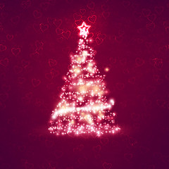 Image showing red christmas background