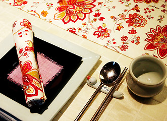 Image showing Asian table setting