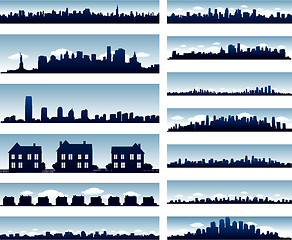 Image showing City silhouettes