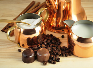 Image showing vintage coffee set 