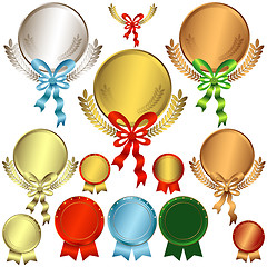 Image showing Set metallic awards 