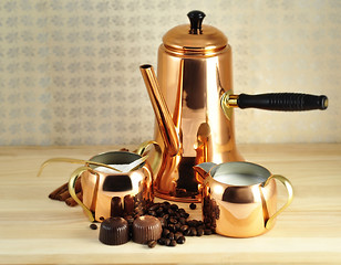 Image showing vintage coffee set 