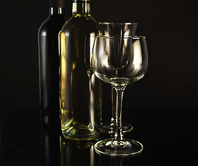 Image showing red and white wine 