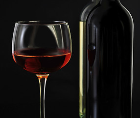 Image showing red and white wine