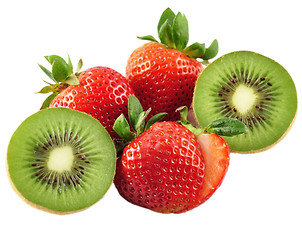 Image showing strawberries and kiwi