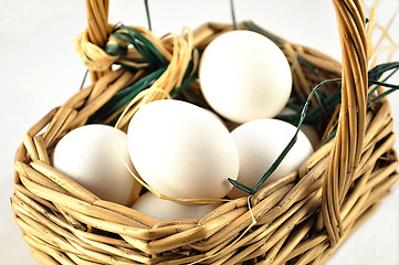Image showing eggs in a basket 