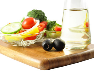 Image showing salad and oil 