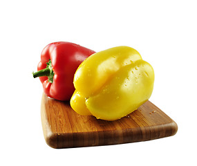 Image showing red and yellow sweet peper