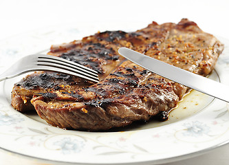 Image showing steak on a plate