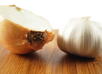 Image showing garlic and onion