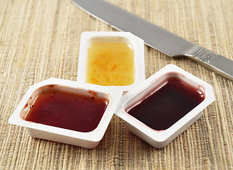 Image showing jelly and knife