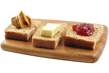 Image showing snacks on a cutting board