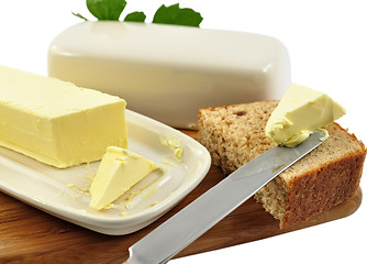 Image showing butter and bread