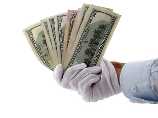 Image showing hand holding money