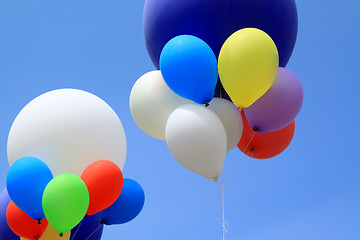 Image showing air balls in blue sky