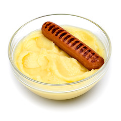 Image showing Sausage and mashed potatoes