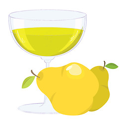 Image showing cup with pear lemonade