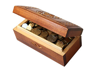 Image showing casket with coins