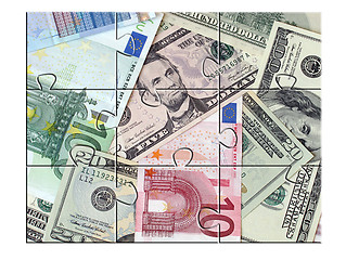 Image showing jigsaw puzzle Money 