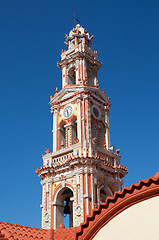 Image showing Bell Tower of Panormitis Monasteri, Symi, Greece