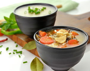 Image showing Healthy Soup Bowls