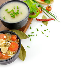 Image showing Healthy Soup Bowls